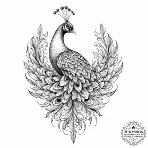Tattoo sketch peacock tattoo, tattoo line art... - эскиз тату (№1756443824_0, 29.08.2025 05:03) — tattoo-photo.ru