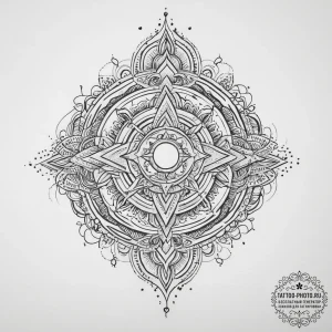 Tattoo sketch cosmic past, concept art for ta... - эскиз тату (№1756444615_0, 29.08.2025 05:16) — tattoo-photo.ru