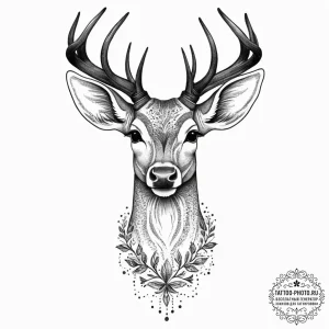 Tattoo sketch elegant doe tattoo, tattoo flas... - эскиз тату (№1756445013_0, 29.08.2025 05:23) — tattoo-photo.ru