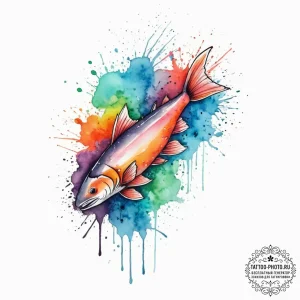 Tattoo sketch coho salmon, artistic tattoo sk... - эскиз тату (№1756445210_0, 29.08.2025 05:26) — tattoo-photo.ru