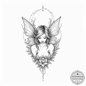 Tattoo sketch fairy tattoo, tattoo sketch des... - эскиз тату (№1756445605_0, 29.08.2025 05:33) — tattoo-photo.ru