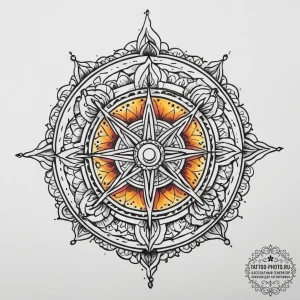 Tattoo sketch dharma wheel, tattoo line art,... - эскиз тату (№1756446001_0, 29.08.2025 05:40) — tattoo-photo.ru