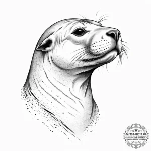 Tattoo sketch old school морской лев, concept... - эскиз тату (№1756446589_0, 29.08.2025 05:49) — tattoo-photo.ru