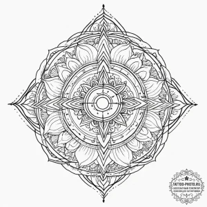 Tattoo sketch cosmic source, concept art for... - эскиз тату (№1756447379_0, 29.08.2025 06:02) — tattoo-photo.ru