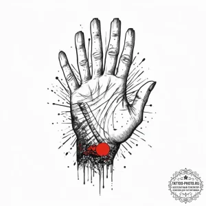 Tattoo sketch hands with a needle, tattoo lin... - эскиз тату (№1756449357_0, 29.08.2025 06:35) — tattoo-photo.ru