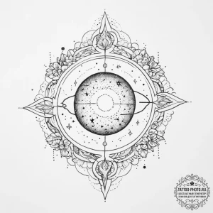 Tattoo sketch cosmic origin - эскиз тату (№1756451934_0, 29.08.2025 07:18) — tattoo-photo.ru