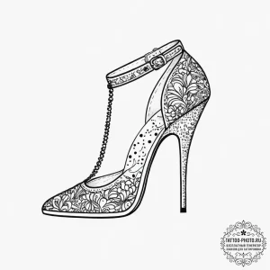 Tattoo sketch high heel tattoo, tattoo line a... - эскиз тату (№1756452526_0, 29.08.2025 07:28) — tattoo-photo.ru