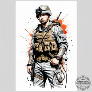 Tattoo sketch soldier with a rope, artistic t... - эскиз тату (№1756454503_0, 29.08.2025 08:01) — tattoo-photo.ru