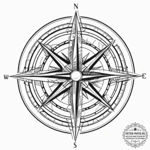 Tattoo sketch compass, concept art for tattoo… — эскиз тату (№1756457073_0, 29.08.2025 08:44) — tattoo-photo.ru