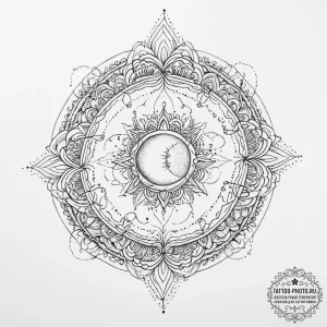 Tattoo sketch turtleneck sweater with a moon,… — эскиз тату (№1756458456_0, 29.08.2025 09:07) — tattoo-photo.ru