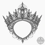 Tattoo sketch tiara, tattoo line art, on a cl… — эскиз тату (№1756459841_0, 29.08.2025 09:30) — tattoo-photo.ru