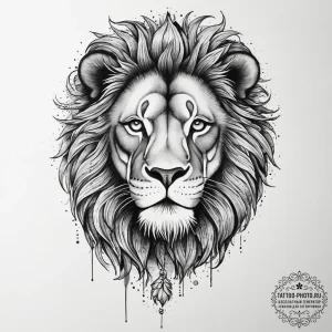 Tattoo sketch samson and lion, concept art fo... - эскиз тату (№1756461226_0, 29.08.2025 09:53) — tattoo-photo.ru