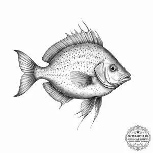 Tattoo sketch turbot - эскиз тату (№1756461821_0, 29.08.2025 10:03) — tattoo-photo.ru