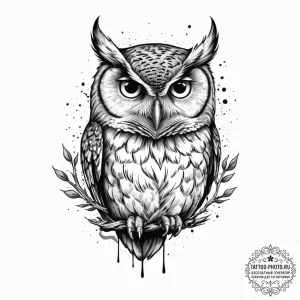 Tattoo sketch owl tattoo, tattoo sketch desig... - эскиз тату (№1756463404_0, 29.08.2025 10:30) — tattoo-photo.ru