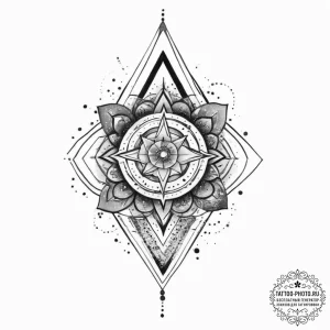 Tattoo sketch geometric космос, tattoo sketch... - эскиз тату (№1756464196_0, 29.08.2025 10:43) — tattoo-photo.ru