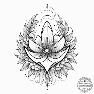Tattoo sketch abstract floral, tattoo drawing... - эскиз тату (№1756467370_0, 29.08.2025 11:36) — tattoo-photo.ru