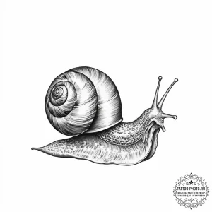 Tattoo sketch snail - эскиз тату (№1756467964_0, 29.08.2025 11:46) — tattoo-photo.ru