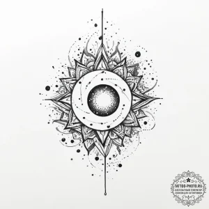 Tattoo sketch cosmic legend, tattoo sketch de... - эскиз тату (№1756471431_0, 29.08.2025 12:43) — tattoo-photo.ru