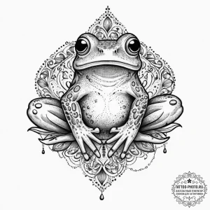 Tattoo sketch hands with a frog, ink illustra... - эскиз тату (№1756472818_0, 29.08.2025 13:06) — tattoo-photo.ru