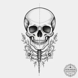 Tattoo sketch skeleton, tattoo drawing outlin... - эскиз тату (№1756473802_0, 29.08.2025 13:23) — tattoo-photo.ru