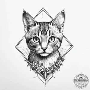 Tattoo sketch playful kitten tattoo, tattoo s... - эскиз тату (№1756476576_0, 29.08.2025 14:09) — tattoo-photo.ru