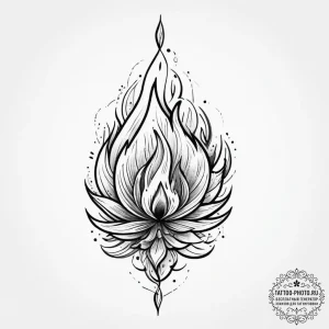 Tattoo sketch fire - эскиз тату (№1756476976_0, 29.08.2025 14:16) — tattoo-photo.ru