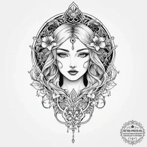 Tattoo sketch fantasy, artistic tattoo sketch... - эскиз тату (№1756477174_0, 29.08.2025 14:19) — tattoo-photo.ru