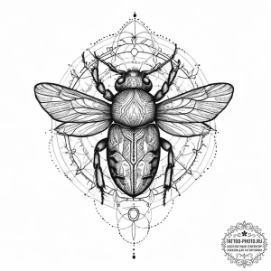 Tattoo sketch powderpost beetle, tattoo sketc... - эскиз тату (№1756477970_0, 29.08.2025 14:32) — tattoo-photo.ru