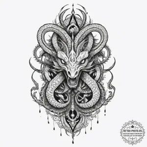 Tattoo sketch hydra, artistic tattoo sketch,... - эскиз тату (№1756478170_0, 29.08.2025 14:36) — tattoo-photo.ru