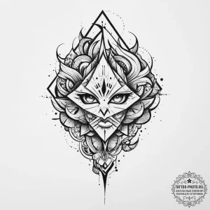 Tattoo sketch obsidian, tattoo line art, on a... - эскиз тату (№1756478760_0, 29.08.2025 14:46) — tattoo-photo.ru