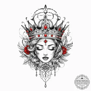 Tattoo sketch crown, tattoo flash sheet desig... - эскиз тату (№1756480730_0, 29.08.2025 15:18) — tattoo-photo.ru
