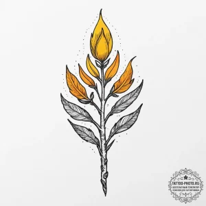 Tattoo sketch turmeric root, tattoo line art,... - эскиз тату (№1756483310_0, 29.08.2025 16:01) — tattoo-photo.ru