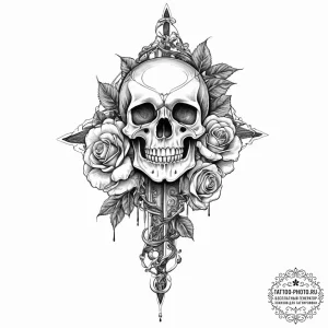 Tattoo sketch spire, ink illustration for tat... - эскиз тату (№1756485667_0, 29.08.2025 16:41) — tattoo-photo.ru