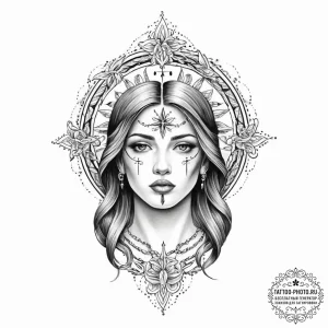 Tattoo sketch holy narrative - эскиз тату (№1756487033_0, 29.08.2025 17:03) — tattoo-photo.ru