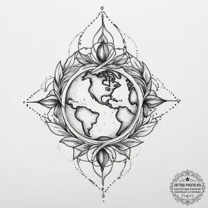 Tattoo sketch sacred earth, tattoo sketch des... - эскиз тату (№1756488241_0, 29.08.2025 17:24) — tattoo-photo.ru