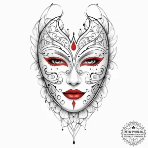 Tattoo sketch mask, tattoo drawing outline, b... - эскиз тату (№1756488438_0, 29.08.2025 17:27) — tattoo-photo.ru
