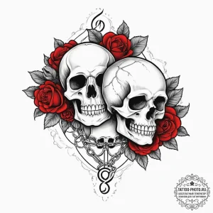 Tattoo sketch chain, tattoo line art, soft wh... - эскиз тату (№1756489043_0, 29.08.2025 17:37) — tattoo-photo.ru