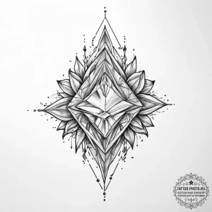 Tattoo sketch crystal - эскиз тату (№1756490444_0, 29.08.2025 18:00) — tattoo-photo.ru