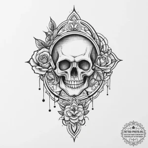 Tattoo sketch detective magnifying glass and... - эскиз тату (№1756491650_0, 29.08.2025 18:20) — tattoo-photo.ru