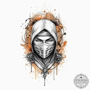 Tattoo sketch ninja, tattoo flash sheet desig... - эскиз тату (№1756493265_0, 29.08.2025 18:47) — tattoo-photo.ru