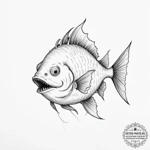Tattoo sketch anglerfish - эскиз тату (№1756494871_0, 29.08.2025 19:14) — tattoo-photo.ru