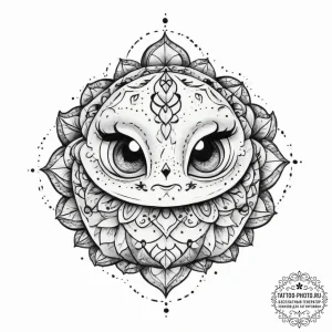 Tattoo sketch roly-poly - эскиз тату (№1756496266_0, 29.08.2025 19:37) — tattoo-photo.ru