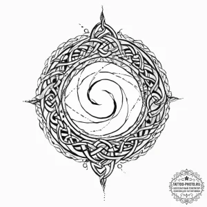 Tattoo sketch celtic spiral, concept art for... - эскиз тату (№1756498906_0, 29.08.2025 20:21) — tattoo-photo.ru