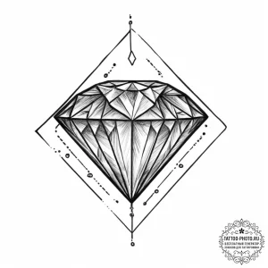 Tattoo sketch diamond tattoo - эскиз тату (№1756499707_0, 29.08.2025 20:35) — tattoo-photo.ru