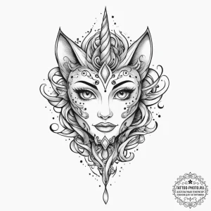 Tattoo sketch mythical tattoo, ink illustrati... - эскиз тату (№1756502729_0, 29.08.2025 21:25) — tattoo-photo.ru