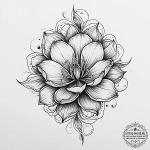 Tattoo sketch garlic flower, artistic tattoo... - эскиз тату (№1756502924_0, 29.08.2025 21:28) — tattoo-photo.ru