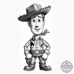Tattoo sketch toy story woody - эскиз тату (№1756505913_0, 29.08.2025 22:18) — tattoo-photo.ru