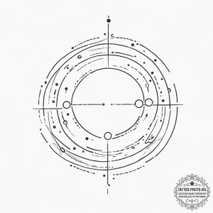 Tattoo sketch cosmic sphere, tattoo line art,... - эскиз тату (№1756506514_0, 29.08.2025 22:28) — tattoo-photo.ru