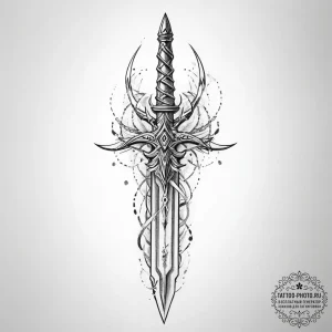 Tattoo sketch dagger - эскиз тату (№1756507923_0, 29.08.2025 22:52) — tattoo-photo.ru