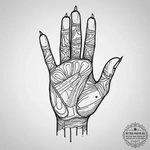 Tattoo sketch blessed being, tattoo sketch de... - эскиз тату (№1756509122_0, 29.08.2025 23:12) — tattoo-photo.ru